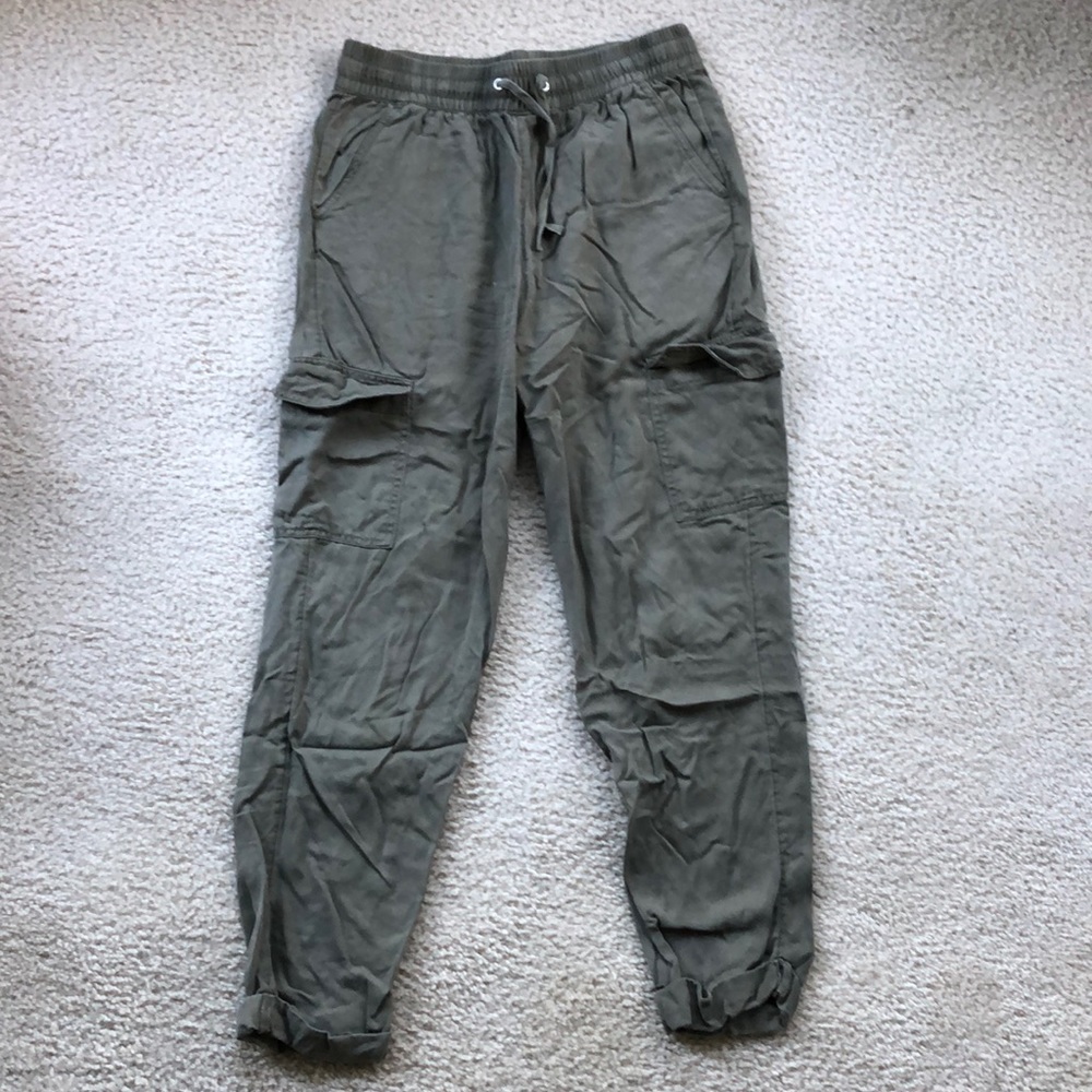 Green army joggers